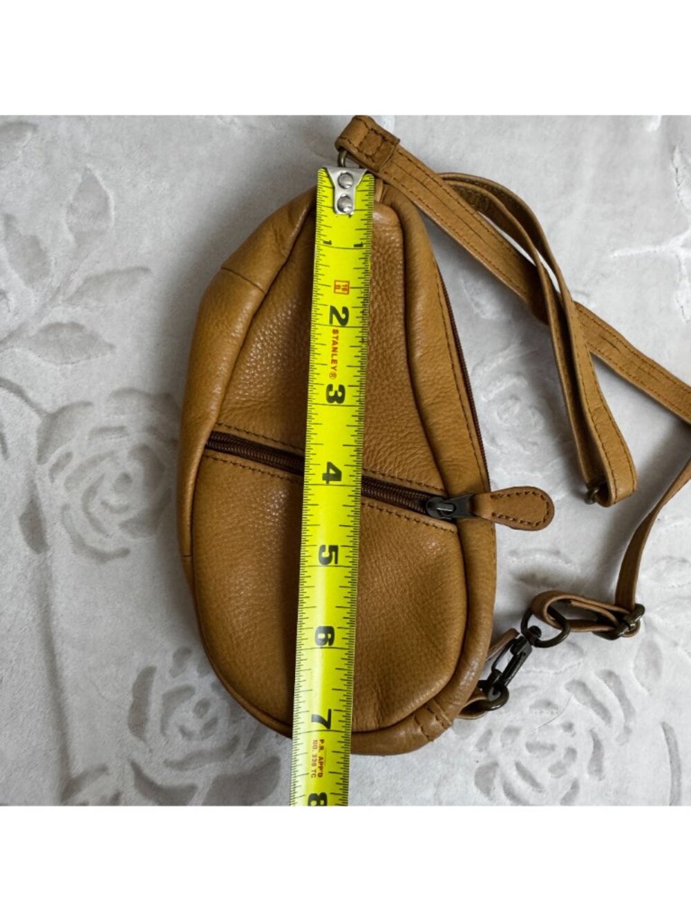 Vintage LL Bean AmeriBag Mini Sling Bag Crossbody or Leather Wristlet Tan OALY2 - Picture 10 of 10